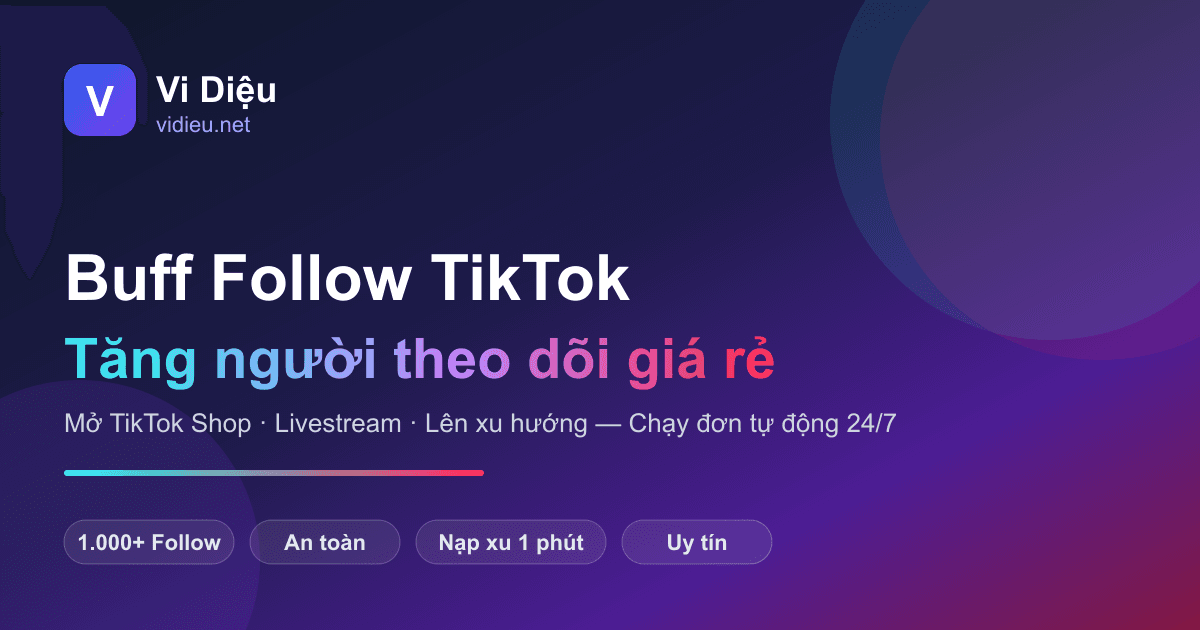Buff Follow TikTok Giá Rẻ, Uy Tín - Tăng Follow TikTok Nhanh 2026